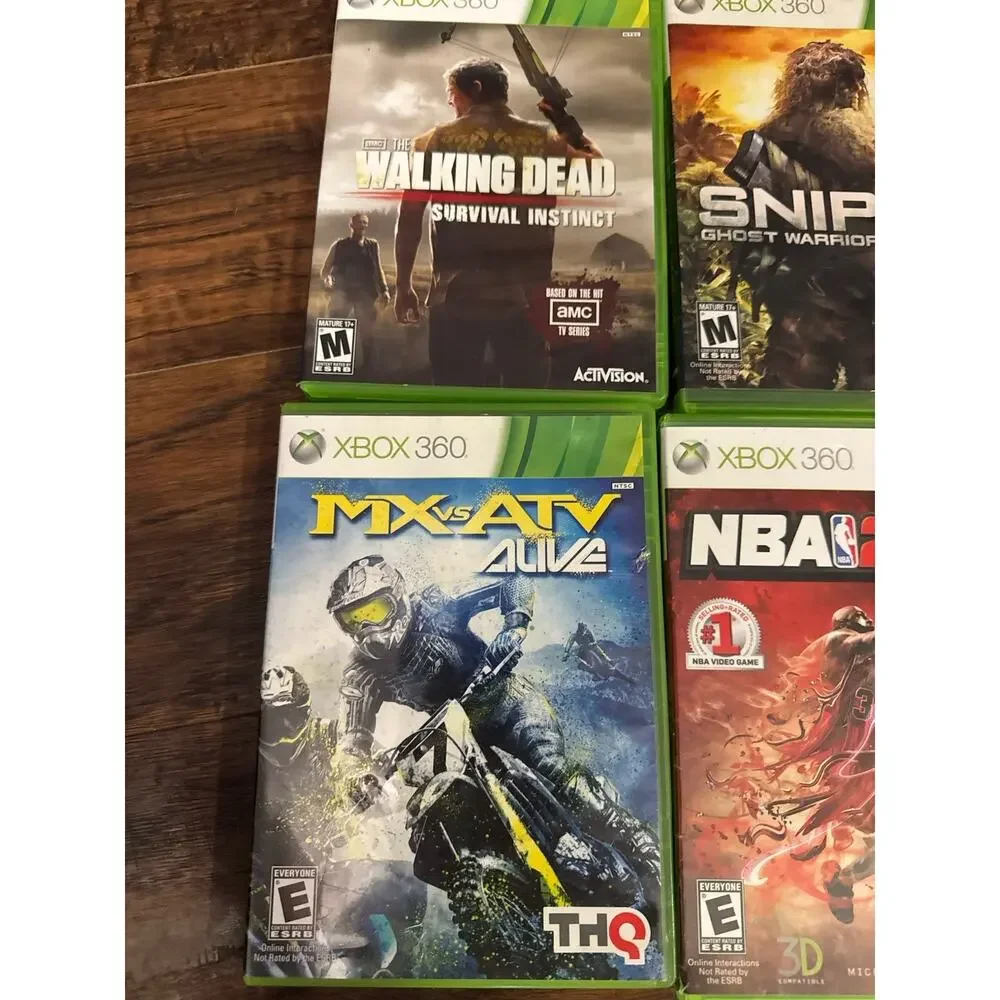 Xbox 360 Games Lot of 6 Mortal Combat Walking Dead NBA 2k12 Dance Central